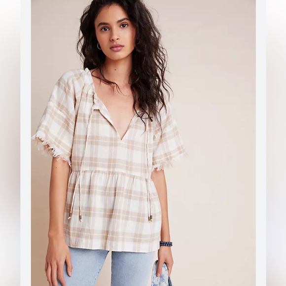 Anthropologie Tops - Anthropologie Pilcro Bette Babydoll Blouse XS